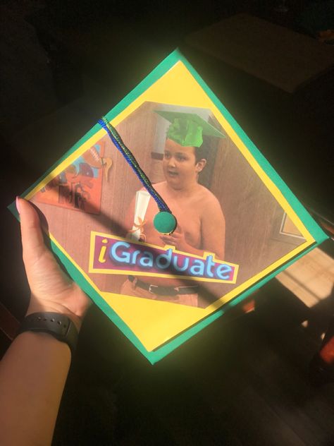 90s Graduation Cap, Graduation Cap Ideas Atla, Glee Graduation Cap Ideas, Phineas And Ferb Graduation Cap, Lil Peep Graduation Cap, Math Grad Cap, Senior Cap Ideas Funny, Graduation Cap Designs Minecraft, Cool Grad Caps