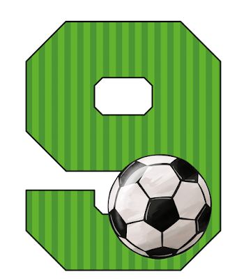 Kits imprimibles gratis : Números para imprimir Fútbol Zoo Cake Topper, Football Themed Cakes, Soccer Theme Parties, Soccer Birthday Cakes, Football Birthday Invitations, Sports Themed Cakes, Dog Birthday Hat, Christmas Treats For Gifts, Soccer Birthday Parties