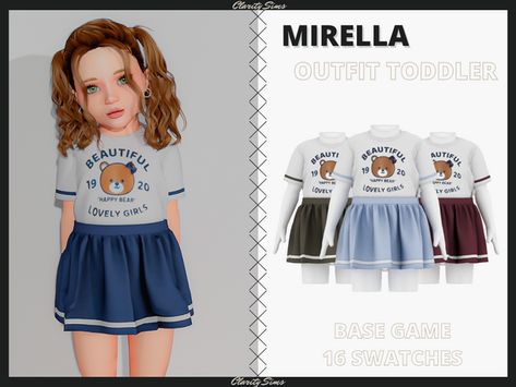 Mirella - Outfit Toddler [Early Access 09/05/22] | Clarity Sims on Patreon Sims 4 Cc Infant Girl Clothes Patreon, Sims 4 Cc Toodlers Clothes Patreon, Toddler Clothes Sims 4 Cc Patreon, Sims 4 Kids Clothes Patreon, Sims 4 Cc Toldders Clothes, Sims 4 Cc Baby Clothes Patreon, Toddler Cc Sims 4 Patreon, Sims 4 Cc Toodlers Clothes, Sims 4 Toddler Clothes Patreon