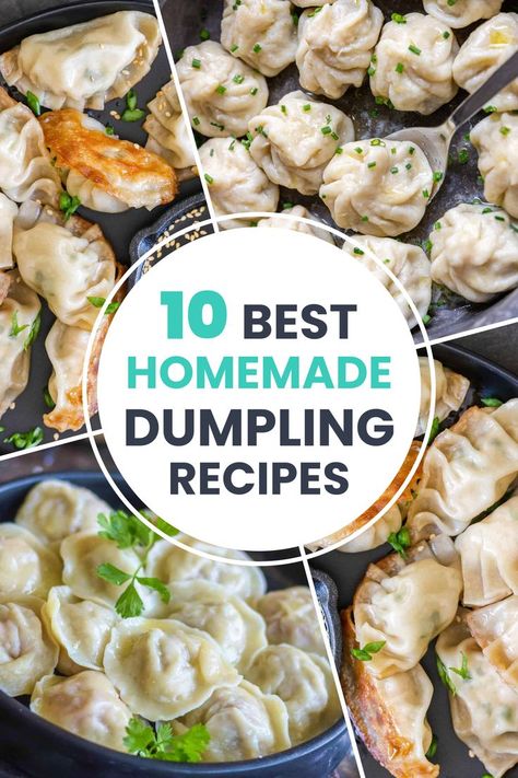 In this collection of dumpling recipes, you’ll find everything from Japanese gyoza to Russian meat-stuffed pelmeni swimming in broth. The Best Dumpling Recipe, Soup Dumplings Recipe Dim Sum, Different Dumpling Fillings, Greek Dumplings, Authentic Dumpling Recipe, Homemade Asian Dumplings, Pork Dim Sum Recipes, Homemade Dim Sum, Dumpling Dinner Ideas