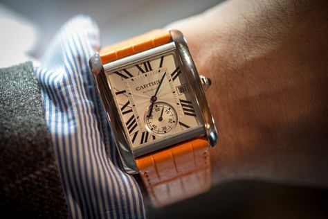 Sneak Peek: A Very Early Look At The Cartier Tank MC, The New Tank With Manfacture Movement Mvmt Watches Mens, Cartier Tank Mc, Gentleman Watch, Tank Watch, Time And Tide, Watch Women's, Patek Philippe Watches, Invicta Watches, Cartier Tank