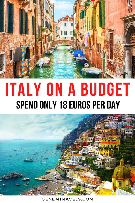 How To Travel To Italy On A Budget, Cheap Italy Trip, Affordable Italy Trip, Cheapest Places To Travel In Europe, Italy Cheap Travel, Planning A Trip To Italy Budget, Travel Italy Places, How To Plan A Trip To Italy, Travel Itenary Italy