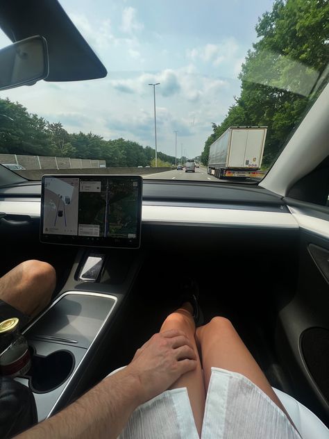 #couple #car #tesla #love Couple Car Ride, Couple Car Aesthetic, Couple In Car Aesthetic, Car Couple Aesthetic, Couple Car Poses, Car Couples, Consumer Profile, 2024 Health, Couple In Car