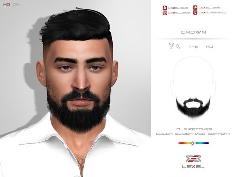 The Sims Resource - Crown (Facial hair) Sims 4 Alpha Facial Hair, Sims 4 Mens Eyebrows, Sims 4 Cc Sideburns, Sims4 Facial Hair, The Sims 4 Male Skin Cc, Sims 4 Beard Cc Alpha, The Sims 4 Facial Hair, Sims 4 Cc Facial Hair Male, Sims 4 Men Beard