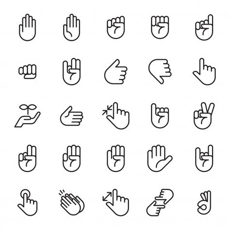 Set Of Hands Sign Icon  Premium Vector Hand Icon Logo, Ok Hand Sign, Hands Vector, Hand Icon, Support Icon, Hand Signs, Hand Symbols, Hands Icon, Hand Gestures