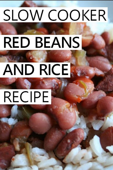 Healthy Red Beans And Rice Crockpot, Red Beans And Rice Recipe Easy Crock Pot, Cranberry Beans In Crockpot, Red Beans And Rice Crockpot Easy, Dry Red Beans And Rice Crockpot, Red Beans Crockpot Recipes, Crockpot Red Beans And Rice With Chicken, Rice And Beans In Crockpot, Red Beans In Crockpot