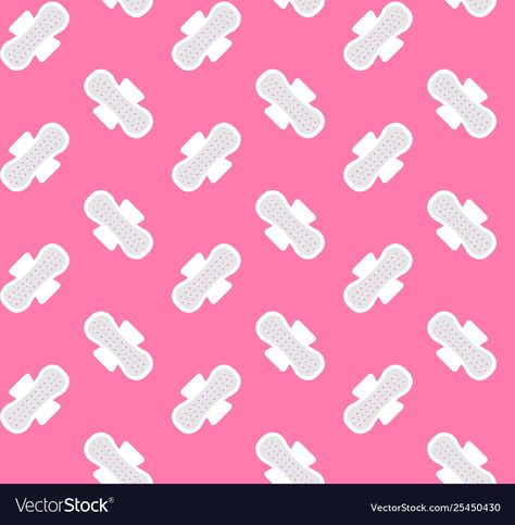 Menstruation Pad, Flat Pattern, Feminine Women, Sanitary Pads, Flats Patterns, Pink Background, Adobe Illustrator, Vector Images, Vector Free