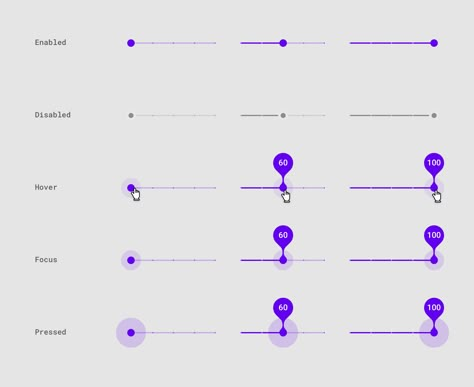 Sliders - Material Design Slider Ui Design, Progress Bar Ui, Slider Ui, Web Components, Application Ui Design, Interaktives Design, Slider Bar, Web Design Ux Ui, App Design Layout