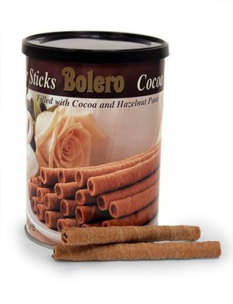 Bolero Hazelnut Wafer Sticks Wafer Sticks, Hazelnut Cream, How To Order Coffee, Chocolate Nuts, Gourmet Coffee, Roasted Almonds, Fruit Plate, Caramel Color, Baking Supplies