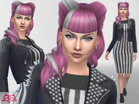 The Sims Resource: Psychobilly Set by Colores Urbanos • Sims 4 Downloads Retro Hair Sims 4 Cc, Sims 4 50s Cc Hair, Sims 4 Cc 60s Hair, Sims 4 Cc 1980s Hair, Sims 4 80s Hair, Psychobilly Hair, 50s Hairstyles, Goth Fashion Punk, Rockabilly Hair