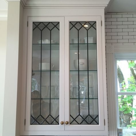 Kitchen Window Ideas Decor, Leaded Glass Cabinet Doors, Kitchen Window Ideas, Leaded Glass Cabinets, Stained Glass Cabinets, Glass Cathedral, Glass Kitchen Cabinet, Glass Kitchen Cabinet Doors, Window Restoration