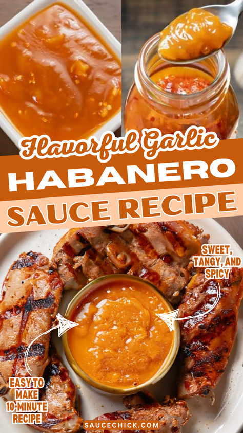 Homemade Garlic Habanero Sauce Recipe Habanero Sauce Recipe, Habanero Recipes, Hot Sauce Recipe, Habanero Sauce, Homemade Hot Sauce, Habanero Hot Sauce, Hot Sauce Recipes, Habanero Peppers, Homemade Sauce