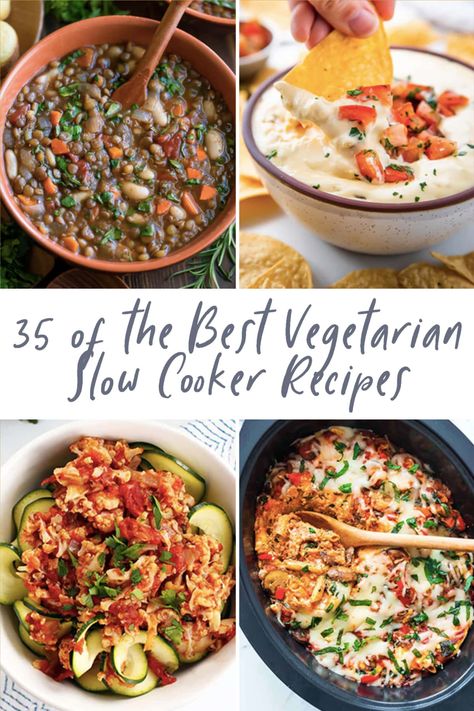 Best Vegetarian Slow Cooker Recipes, Crockpot Healthy Recipes Vegetarian, Slow Cooker Meal Prep Vegetarian, Healthy Slow Cooker Meals Vegetarian, Crockpot Meal Vegetarian, Easy Vegetarian Recipes Slow Cooker, Healthy Meatless Crockpot Recipes, Easy Vegetarian Dinner Crockpot, Crockpot Recipes For Vegetarians