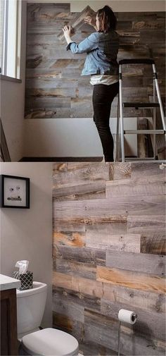 Diy Home Decor For Apartments, Diy Pallet Wall, Diy Wood Wall, Shiplap Wall Diy, Pallet Walls, Diy Shiplap, Cute Dorm Rooms, Pallet Decor, Pallet Wall