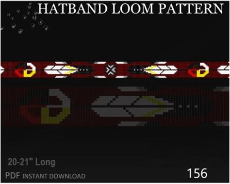 Delica Beads Hatband Pattern No.156 Father Day Gift Beaded Hatband Western Tribal Native Style Loom Cowboy Band Pattern DIY Gift Idea - Etsy Beads Pattern, Loom Pattern, Native Style, Delica Beads, Hat Band, Beading Patterns, Fathers Day Gifts, Loom, Nativity