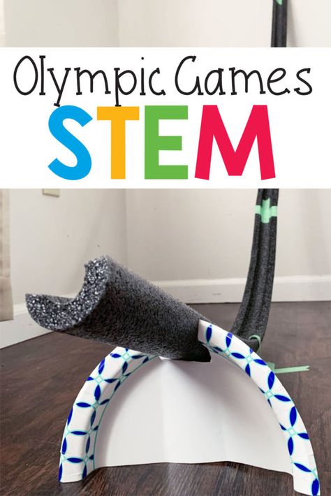 Sports Themed Steam Activities, Sports Themed Stem Activities, Stem Olympics Activities, Olympics In The Classroom, Olympic Ideas For Kids, Prek Olympic Activities, Olympics Week Summer Camp, Olympic Science Activities Kids, Classroom Olympics Games