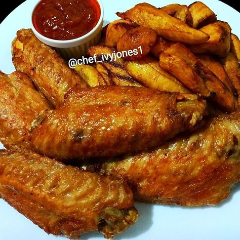 Fried Turkey Wings, Fried Wings, Fried Turkey, Turkey Wings, Plantain Chips, Food Snack, Before Going To Bed, Going To Bed, Chicken Wings