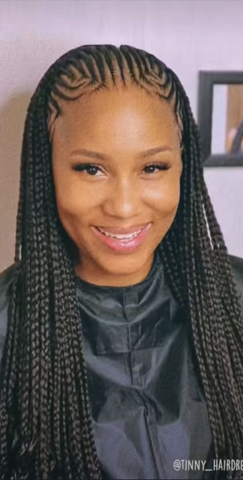 Latest Braids Styles 2024, Ghanian Lines, Conrows Lines, Conrows Lines And Braids, Lines Hairstyles, Summer Cornrows, Straight Back Hairstyles, Latest Braids, Latest Braid Styles