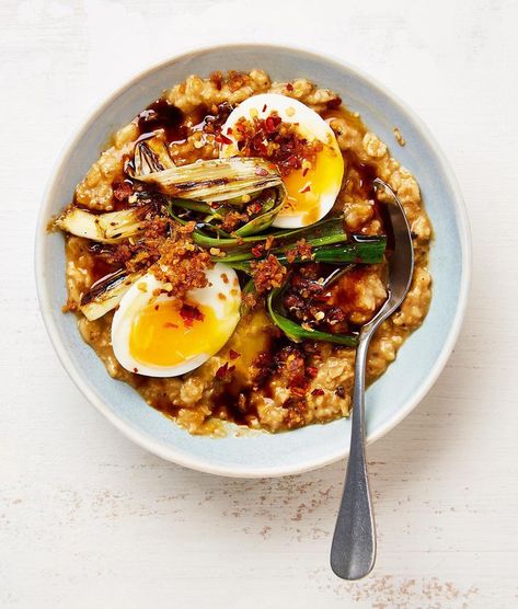 Yotam Ottolenghi on Instagram: “Savoury oat porridge with garlic and ginger crumbs, made with the humblest ingredients. Trust me, the most delicious supper you can put on…” Thrifty Recipes, Braised Chickpeas, Oat Porridge, Soy Butter, Crumb Recipe, Ottolenghi Recipes, Lime Rice, Yotam Ottolenghi, The Barber