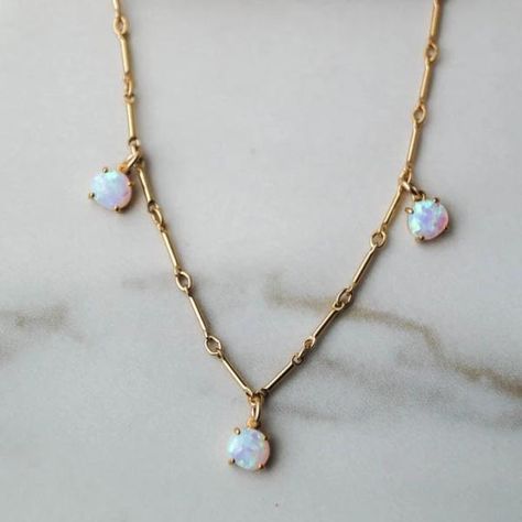 Our 2019 Fall Collection is inspired by luxury, luminosity and minimalism. This collection was dedicated to creating quality pieces of jewelry with unique, timeless designs. Each piece embodies an instant wow factor that isn’t in your face or flashy. With our signature dainty style weaved in throughout each design, thi Bar Chain Necklace, Opal Necklace Vintage, Cutest Jewelry, Custom Jewelry Necklaces, Opal Necklace Gold, Opal Necklace Silver, Tiny Charms, Opal Jewellery, Dainty Necklaces