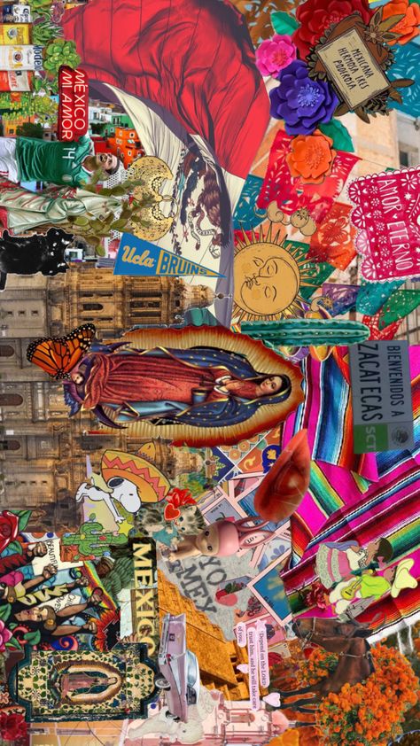 #myfirstshuffle Mexico Collage Wallpaper, 90s Mexican Aesthetic, Mexican Collage, Chicano Aesthetic, Chicano Studies, Vision Board Manifestation, Mexican American, Mexican Culture, San Diego