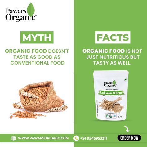 Myth vs Fact #OrganicFood Myth Vs Fact, Food Myths, Digital Advertising Design, Instagram Template Design, Painting Contractors, Motion Design Video, Motion Graphics Design, Organic Food, Advertising Design