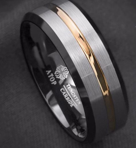 God Pic, خواتم خطوبة, Titanium Rings For Men, Muslimah Outfit, Grunge Jewelry, Smart Ring, Black Tungsten Rings, Tungsten Rings, Mens Gold Jewelry