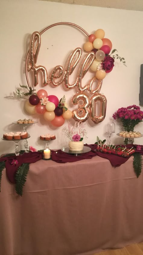 30th Birthday Party For Her, 30th Birthday Party Themes, Hello 50, 30th Birthday Ideas For Women, 30th Birthday Themes, 30th Birthday Party Decorations, Hello 30, 30th Bday Party, 30th Birthday Bash