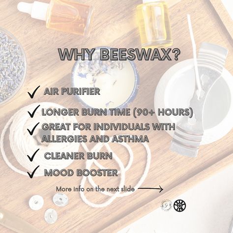 We are ONE week away from our candle-making workshop! Have you signed up yet? Next Tuesday, we will be with @crankarmbrew. Here are the details: * Next Tuesday from 6:30p-8:30p * Cost: $60 (includes one custom 10 oz beeswax candle with your choice of a beer, wine, or cider) * One-on-one guidance for pouring WHY BEESWAX? Beeswax is a natural air purifier that helps individuals breathe and feel better. Your 10oz beeswax candle can last up to 30 days (90+ hour burn time). Compared to other wax b... Candle Meaning, Invite A Friend, Natural Air Purifier, Bee Wax Candles, Candle Quotes, Beeswax Candle, Mood Boosters, Candle Sizes, We Are One