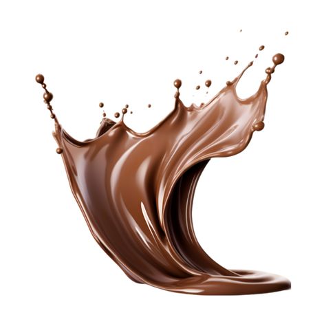 Chocolate splash isolated on a transparent background Chocolate Moodboard, Chocolate Splash, Chocolate Png, Chocolate Background, Coffee Poster Design, Milk Splash, Graphic Design Elements, Chocolate Caliente, Coffee Poster