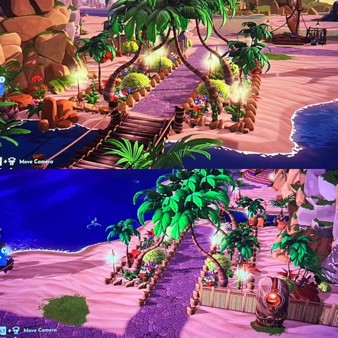 Dreamland Ideas, Disney House Ideas, Deco Disney, Valley Game, Valley Landscape, Disney Games, Different Angles, Beach Design, Disney Home