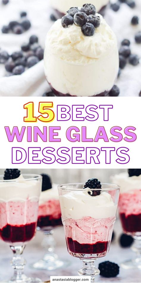 Are you hosting a party? If so, then I am sure you are always on the lookout for new ways to impress your guests. Here are the 15 best wine glass desserts for parties you can easily do. #dessertrecipes #partyrecipes Dessert In Wine Glasses, Desserts In Glasses Fancy, Single Serve Desserts For Party Cups, Wine Glass Desserts Ideas, Light Birthday Dessert, Dessert In Champagne Glasses, Martini Glass Desserts, Desert In A Glass Ideas, Light Deserts Ideas