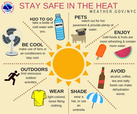 Heat Safety Awareness, Sun Safety Poster, Summer Safety Bulletin Board Ideas, Staying Cool In Summer The Heat, Summer Safety Activities, Summer Health Tips, Babysitting Kit, Summer Wellness, Summer Poems