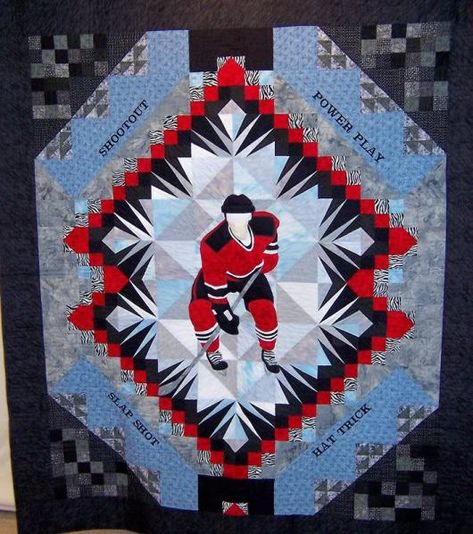 Hockey Quilt, Hockey Room, Sports Quilts, College T Shirts, Shirt Quilt, Special People, Be Inspired, Quilt Inspiration, Favorite Team