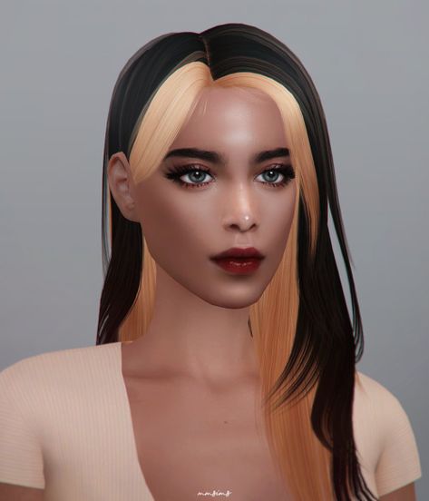 Blonde Side Bangs, Sims 4 Kids Cc, Blonde Black Hair, Blonde Hair Pale Skin, Sims Gameplay, Sims 4 Cc Hair, Roblox Hair, Hair Pale Skin, Sims 4 Black Hair