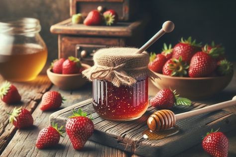 🍓🍯 Sweeten Your Day with Our Honey Strawberry Jam! 🍯🍓 Spread the love with a delightful blend of juicy strawberries and golden honey. Our honey strawberry jam is the perfect touch of sweetness for your morning toast, yogurt, or even as a topping for your favorite desserts. Why you'll love it: ✨ Made with 100% natural ingredients ✨ No artificial preservatives or additives ✨ Bursting with fresh strawberry flavor and a hint of honey 📸: Swipe to see our favorite ways to enjoy this jam, from brea... Toast Yogurt, Honey Strawberry, Morning Toast, Strawberry Flavor, Golden Honey, Strawberry Jam, Raw Honey, Fresh Strawberry, Favorite Desserts