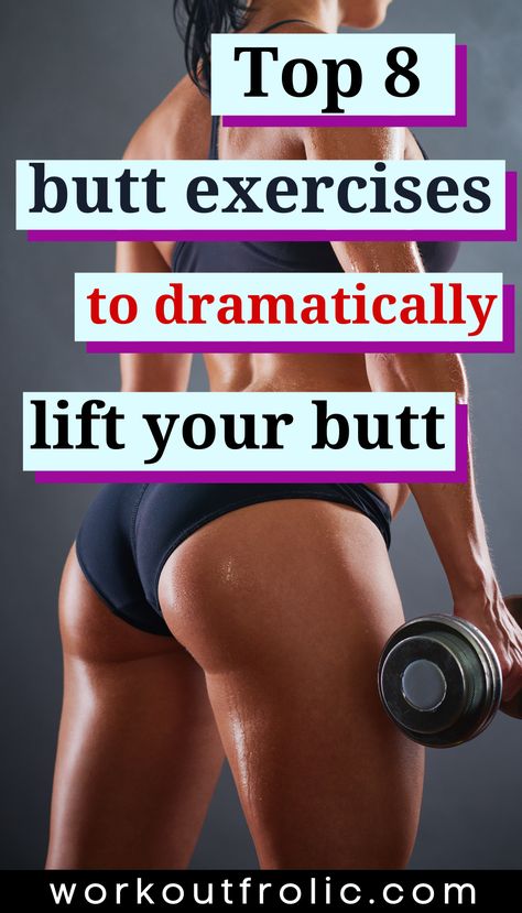 The top 8 best glute exercises that you can do in order to strengthen and lift your booty. Learn the most important points you need to know about the gluteus muscles and their training. These butt exercises will transform your booty. #glutetraining #buttexercises #glutestrength #bootypump Exercises To Tighten Buttocks, Flabby Buttocks, Exercise For Firm Buttocks, Exercise To Lift Buttocks, Exercise For Booties, Best Exercises To Lift Buttocks, Lifted Buttocks Workout, Gluts Exercises, Under Buttocks Workout