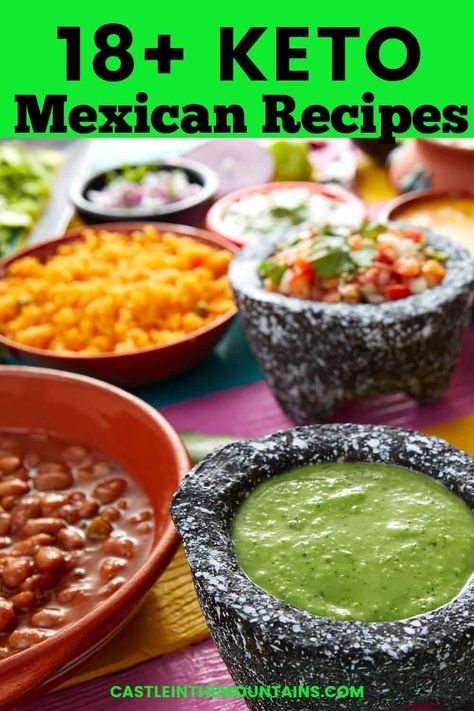 Easy Keto Mexican Recipes, Keto Mexican Side Dishes, Mexican Food Ideas, Keto Mexican Recipes, Mexican Keto, Low Carb Mexican Food, Chicken Tinga Recipe, South American Recipes, Mexican Side Dishes