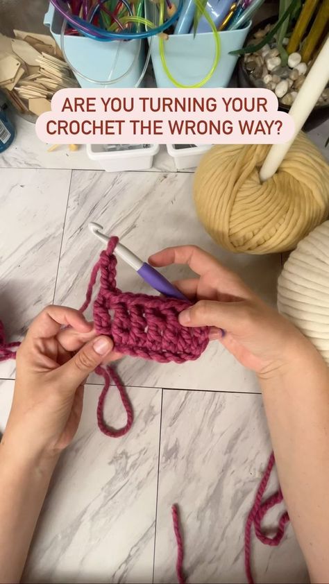 Crocheting Tips, Your Crochet, Make A Difference, Crochet Yarn, Crochet Stitches, Crochet Projects, Turning, Matter, Twist