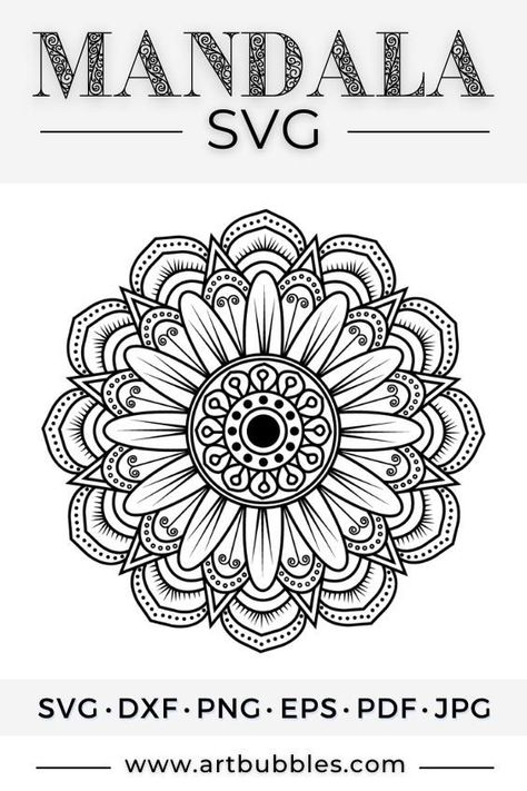 Add a touch of spirituality to your creative projects with this Mandala SVG design. Perfect for creating monograms, signs, t-shirts, mugs, cards, and many more. #mandala #mandalas #monogram #zentangle Split Mandala, Create Monogram, Mandala Svg, Creative Projects, Svg Design, Split, Spirituality, Monogram, T Shirts