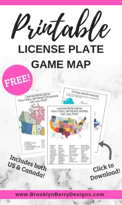 Provide screen free entertainment on a road trip with these Printable License Plate Game activity sheets. It includes all US States and Canadian Provinces. License Plate Game, Kid Road Trip Activities, Road Trip Printables, Canadian Road Trip, Bingo For Kids, Road Trip Activities, Make Your Own Puzzle, Canadian Travel, Road Trip Games