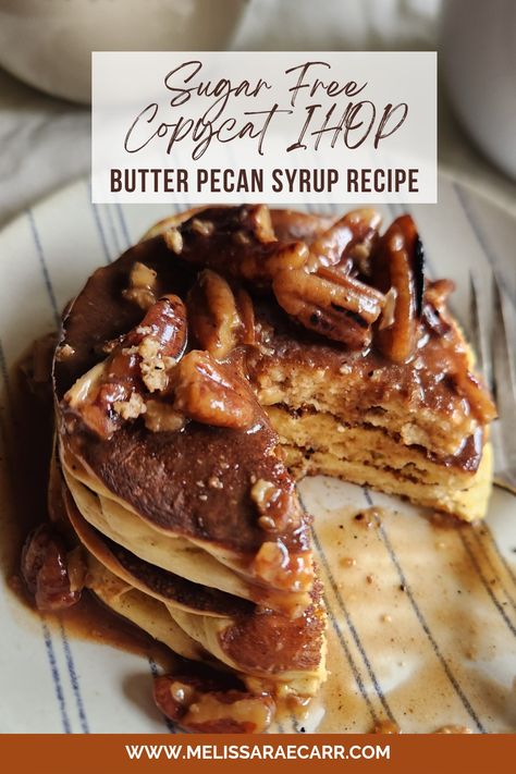 Butter Pecan Syrup Recipe, Pecan Syrup Recipe, Pancake Game, Pecan Syrup, Butter Pecan Syrup, Pancake Syrup Recipe, Pecan Pancakes, Butter Alternative, Pancake Syrup