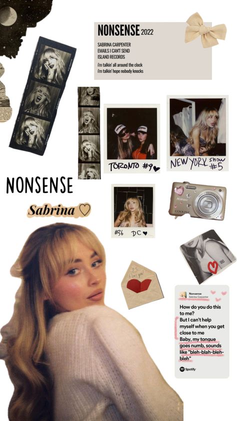 Sabrina Carpenter Nonsense!! #sabrinacarpenter #nonsence #shuffles #aesthetic #fyp Sabrina Carpenter Nonsense, Shuffles Aesthetic, Sabrina Carpenter, Collage