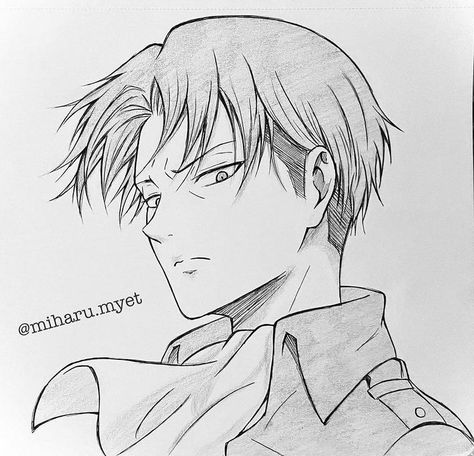 Levi Sketch, Levi Drawing, Levi Art, Sketches For Beginners, Easy Sketches For Beginners, Naruto Drawings Easy, Drawing Naruto, Anime Face Drawing, Easy Sketches