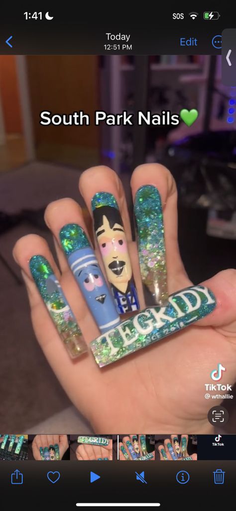 Cartoon Network Nails, South Park Nails, South Park Memes, Really Cute Nails, Magic Art, Bday Ideas, Gorgeous Nails, South Park, Pretty Nails