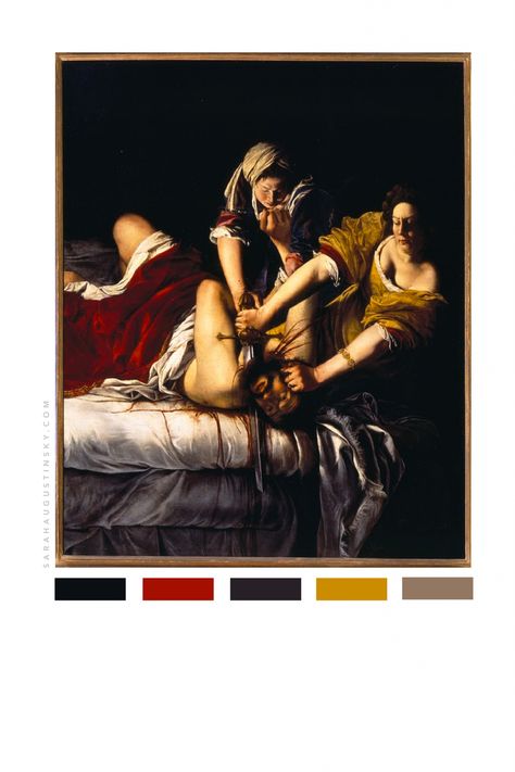 Artemisia Gentileschi, Baroque Painting, Sorority Canvas, Sandro Botticelli, Baroque Art, Color Crush, Art Instructions, Caravaggio, Mixed Media Canvas