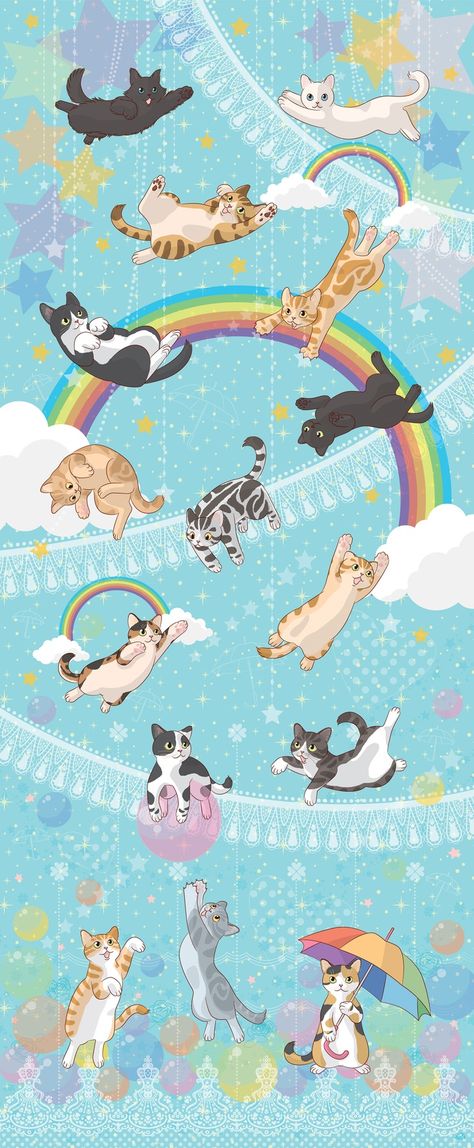 Wallpaper Gatos, Cat Background, Cat Doodle, Image Chat, Whatsapp Wallpaper, Cute Cat Wallpaper, Kawaii Wallpaper, Cat Wallpaper, Cute Backgrounds