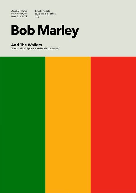 Third poster I’m showing here of the series I’ve found on Etsy. Reggae Typography, Reggae Poster, Bob Marley Graphic, Bob Marley And The Wailers, Bob Marley Poster, Jimi Hendrix Art, Typography Posters, Interior Minimal, Apollo Theater