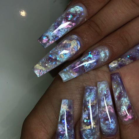 Purple Milky Nails, Unicorn Nails Designs, Opal Nails, Milky Nails, Nails Purple, Purple Nail Polish, Unicorn Nails, Purple Nail, Pink Nail Polish