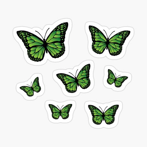 Green Butterfly Stickers Printable, Mint Green Aesthetic Stickers Printable, Aesthetic Minimalist Stickers, Green Vintage Stickers, Butterfly Green Aesthetic, Green Butterfly Printable, Cute Green Stickers, Green Butterfly Aesthetic, Butterfly Stickers Printable